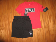Nike 2 Piece T-Shirt  Shorts Outfit Set Boys Size 6/ 7 NWT