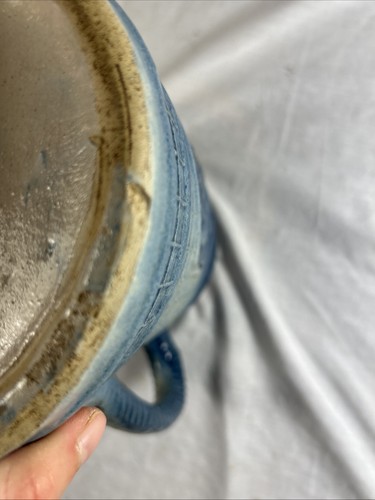 ROBINSON POTTERY Antique STONEWARE PITCHER with Blue Indian Chief - Picture 7 of 13