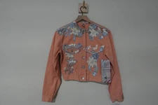 Diesel Jacket Women's S Orange NWT VTG Denim Floral Lace