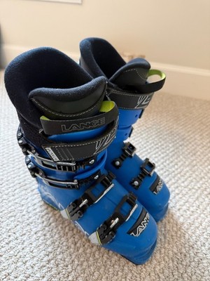 Lange RS 70 SC Junior Race Ski Boots - Blue - Size 24.5 Short Cuff