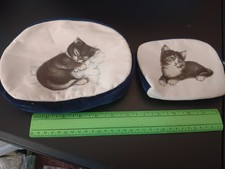 2 Small Makeup Bags, Travel Cosmetic Bag Makeup/ Coin Pouch- Kittens 26-028I 
