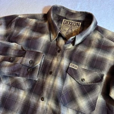 Dixxon Flannel Company The Ole Steamer Plaid Brown Tan Shirt Women’s L Large