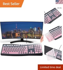 Ultimate Protection Silicone Keyboard Cover in Pink for Logitech Keyboard Models