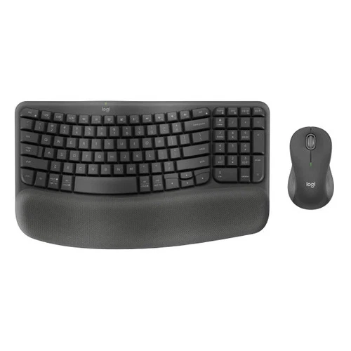Logitech Wave Keys MK670 Combo Ergonomic Wireless Keyboard and Mouse Bundle