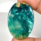 100% Natural Azurite Oval Cabochon Gemstone 76.15Cts. 32mm. 45mm. 05mm.