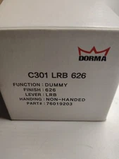 Dorma C301 LRB 626 Non-Handed Dummy Door Lever BRUSHED CHROME