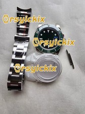 DIY SET for SUB R 2824 watch case  dial  hands  Strap sapphire 40mm