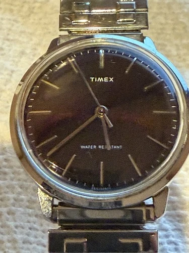 1977 Timex Marlin Plum Purple Eggplant Dial Manual Men's Vintage Watch