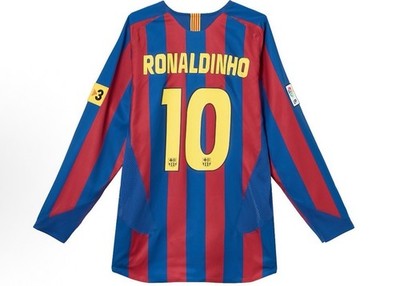 ウェア Nike Barcelona Ronaldinho #10 L Nike FC Barcelona Re-Issue 2005/06 Ronaldinho #10 Home HQ1462-471