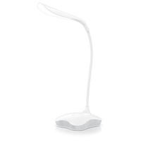 Bearware Led Schreibtischlampe, 3 Lichtmodi, Touch-Schalter, Batterie, Weiß