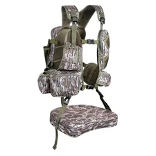  Turkey Vest, Comfortable Turkey Hunting Vest with Seat Cushion, Bark Camo