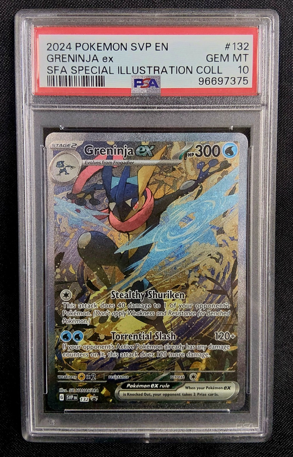 2024 POKEMON SVP EN-SV BLACK STAR PROMO #132 GRENINJA EX PSA 10