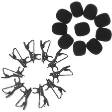 10PCS Microphone Lapel Tie Clip Universal Mini Lapel Lavalier Microphone Mic