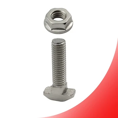 KOSMOSPROFIL Hammerschraube T-Schraube M8 35mm Nut 8 für Aluprofil 40-er