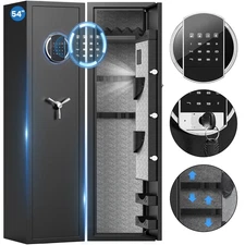 Gun Safe 5-7 Gun Fireproof Quick Access Password LCD Keypad Ammo Box