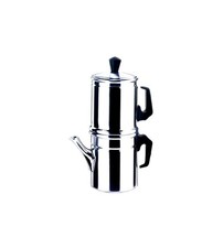 Ilsa Primula Neapolitan 9 Cup Aluminum Stovetop Coffee Maker, Silver