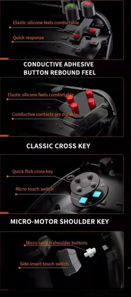 S02 Wireless Bluetooth RGB Controller for Switch OLED/Lite, PC & Mobile Gamepad - Immagine 4 di 4