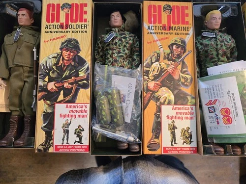 Hasbro G.I. Joe Action Soldier Action Marine Anniversary Edition Boxed Set of 3