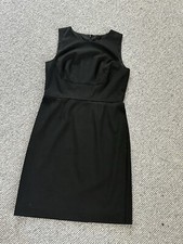 Ann Taylor Suit Dress Sheath Dress in Seasonless Stretch Boat Neck 2 Black Work