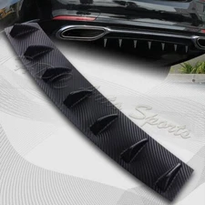 1 x Carbon Style Rear Lower Bumper Diffuser Fin Spoiler Lip Wing Splitter 34"x6"