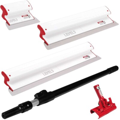 Level5 Ultra Leicht Flächenspachtel Profi Set Trockenbau Handgriff Stiel 5-441C