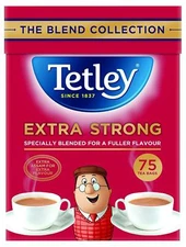 Tetley Extra Strong Tea 75 Count Refreshing Black Tea Bag Pack of 1