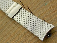 Kreisler NOS Unused Stainless Vintage Watch Band 19mm Sliding Clasp Bracelet
