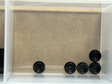 LEGO Parts - Black Plate, Round 1 x 1 - No 4073 - QTY 5