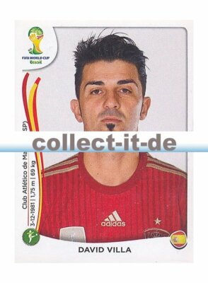 Panini WM Worldcup 2014 - Sticker 125 - David Villa