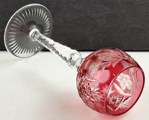 Set 3 Glasses Liqueur Glass Flashed Glass Hand Cut Nachtmann R670 - Picture 12 of 14