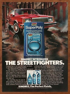 #ad 1982 Simoniz Superpoly Vintage Print Ad Poster Car Poly Polymer Man Cave Art 80s $14.99