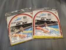 Lot of 2 Vintage NOS 1990 Intex The Wet Set Fabric/Vinyl Air Mat 72" x 27"