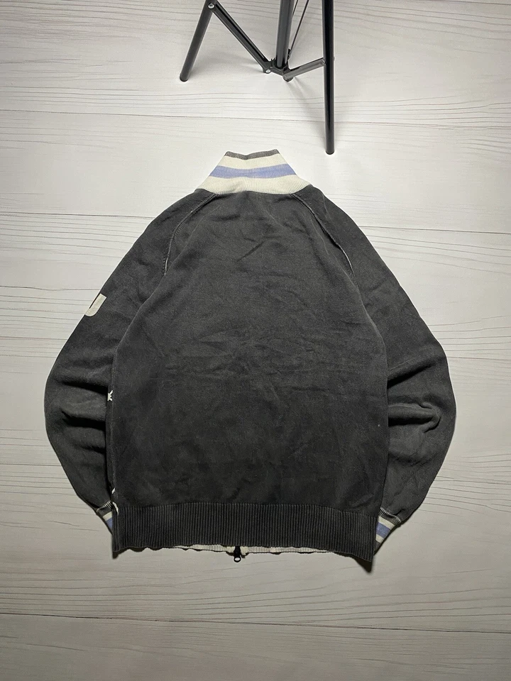 Vintage Armani Jeans Distressed faded full zip A J sweatshirt Rare S Size Man - Image 2 of 4