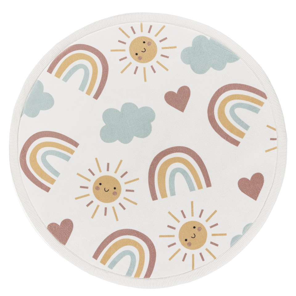 Felenny Baby Spielmatte Blattform - Waschbarer Krabbelteppich 107x143cm Aus Baumwolle