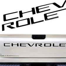 Black Raised Decal for 2019-2025 Silverado Model Tailgate Insert Letters Emblem