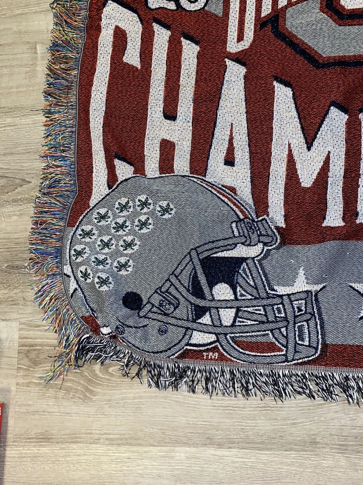 2014 Ohio State Buckeyes NCAA Football National Champion Throw Blanket SKU 14 - Image 4 of 4