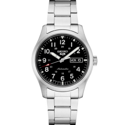 Seiko 5 Sports 24-Jewel Automatic Black Dial SS Bracelet SRPG27 Men's Watch