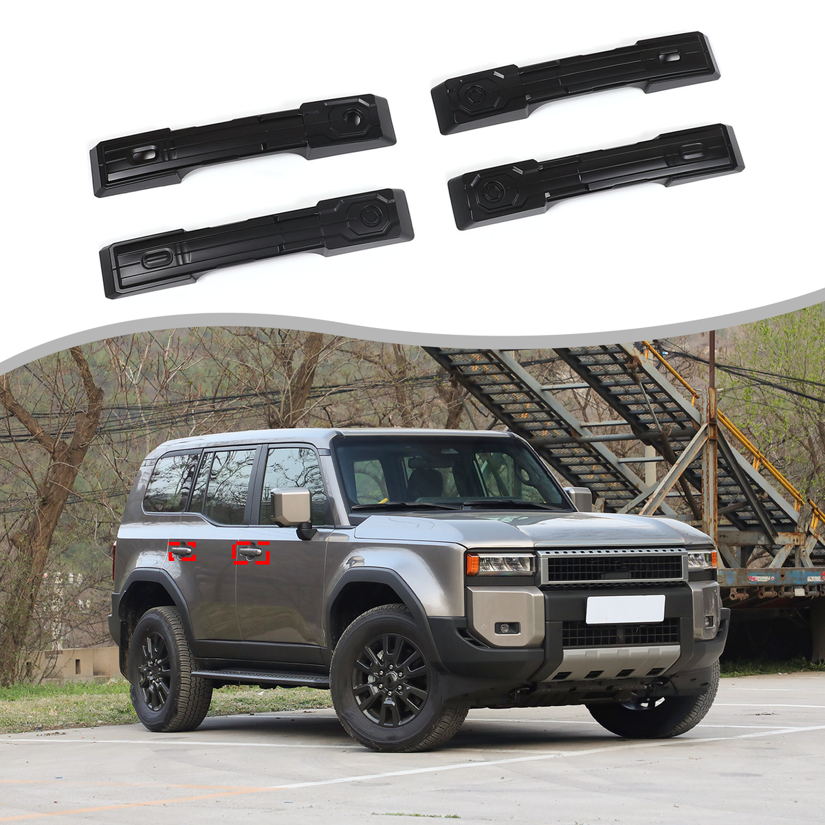 あっちゃま　LAND CRUISER PRADO後期ドアノブカバー トヨタ ランドクルーザー プラド 150系 151系 後期 LAND CRUISER