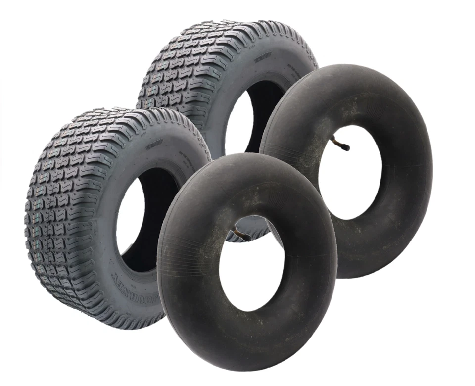 SECURA 2x pneus, chambres à air 13x5.00-6 valve coudée pour tondeuse autoportée
