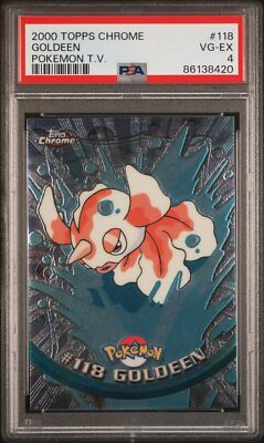 PSA 4 Goldeen Pokemon T.V. #118 2000 Topps Chrome Pokemon T.V.
