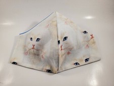 White Persian Cat handmade washable anti-air pollution face mask