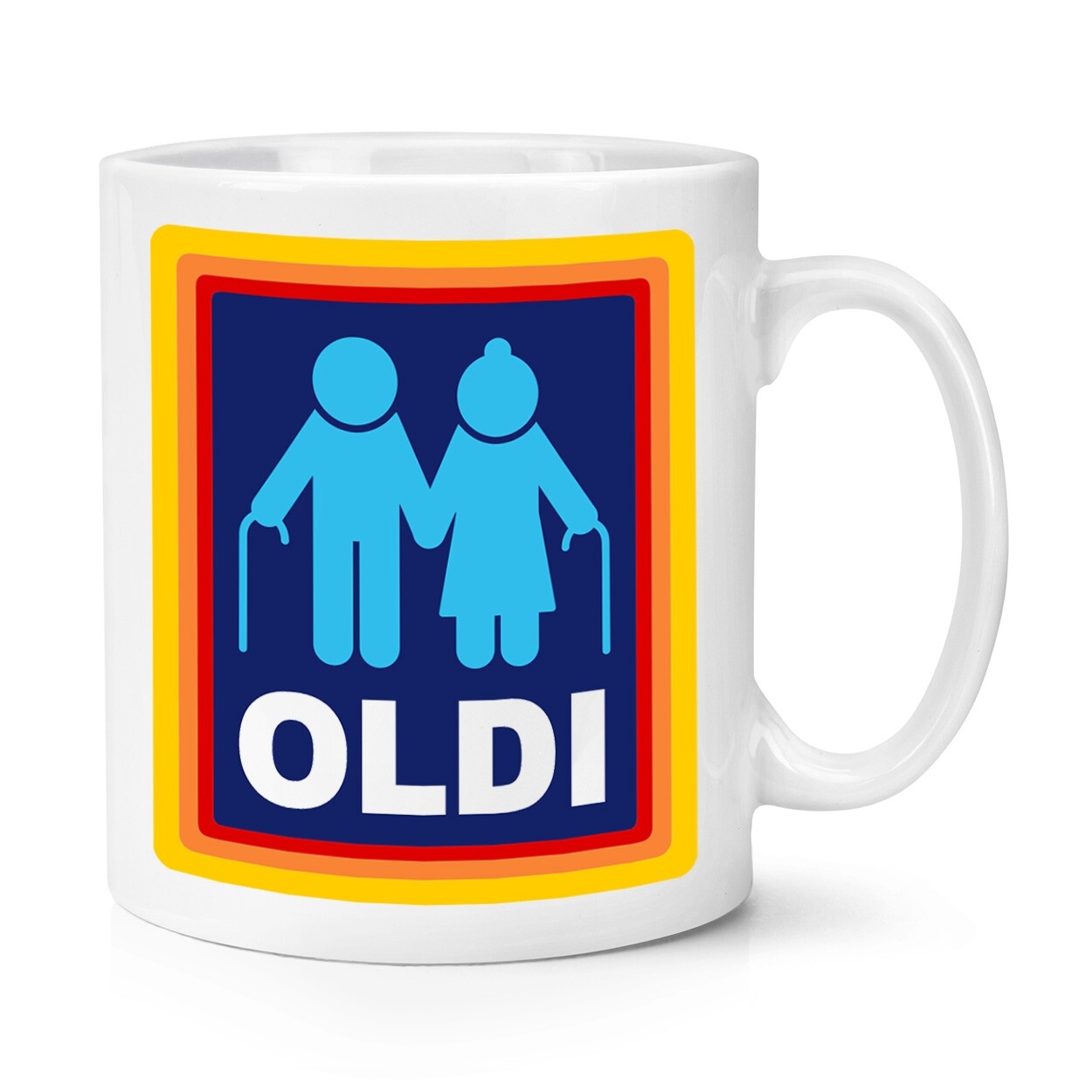 Oldi 10oz Mug Cup Funny Grandma Grandad Mum Dad Old Joke Rude Birthday OAP