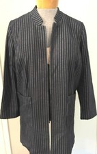 Women s Jacket CHICOS size 20 22 chico s 4 navy pinstripe blazer 229 NEW th53