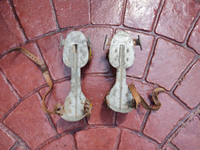 Vintage Metal Roller-Skates Springfield Yellow Wheels