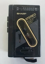 Vintage Sharp Portable Walkman Stereo Cassette Player JC-130 Parts As Is