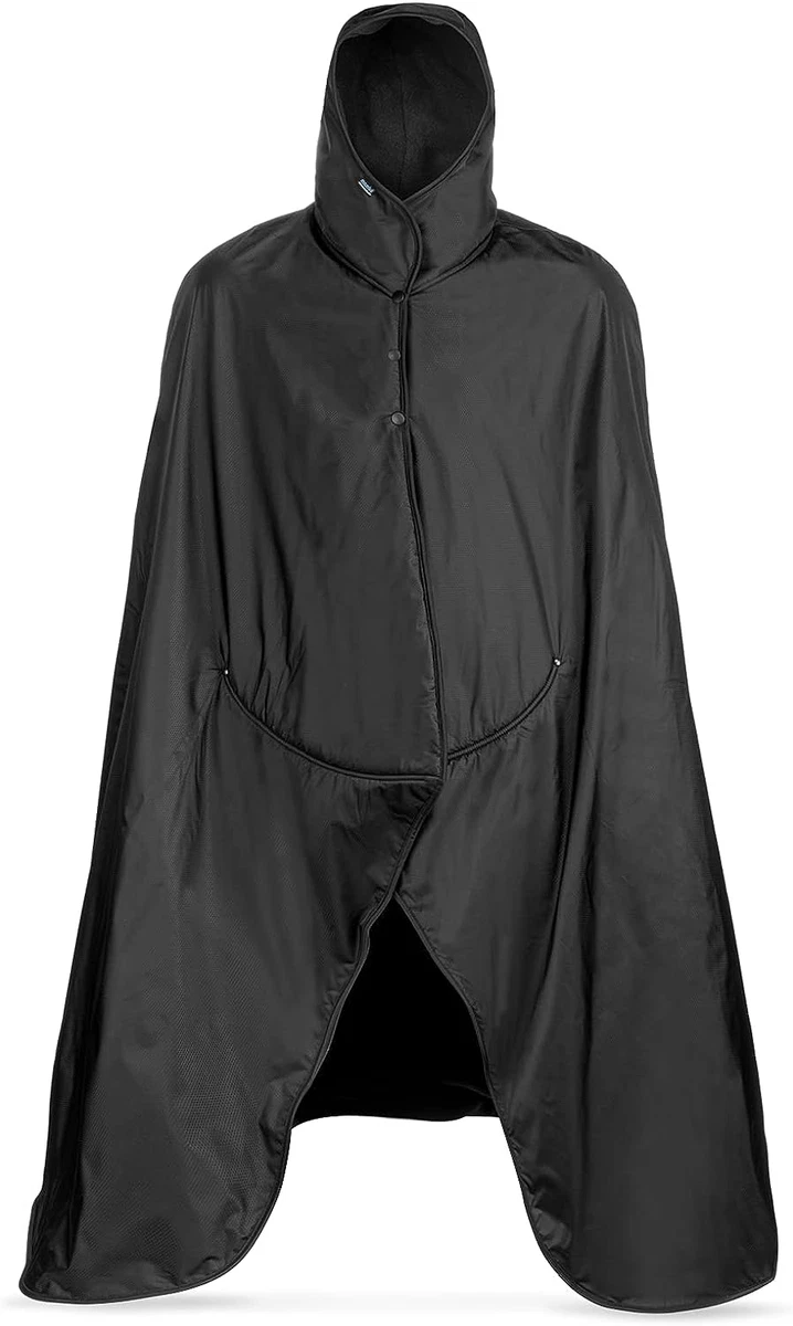 Mambe Extra Large Extreme Weather Hooded Blanket Black 100 Waterproof and Windp