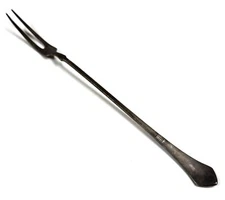 Antique Art Krupp Berndorf Silverplate Two Teeth Fork 8" Marked Austria AY375