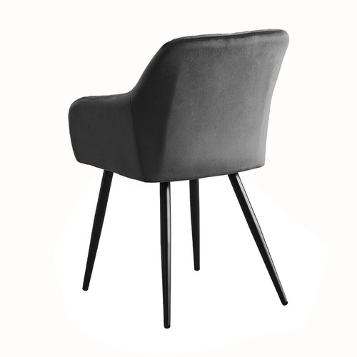 Set of 2 Armchairs Dining Chairs with Arms Velvet PU Faux Leather Chairs Kitchen - Picture 45 of 158