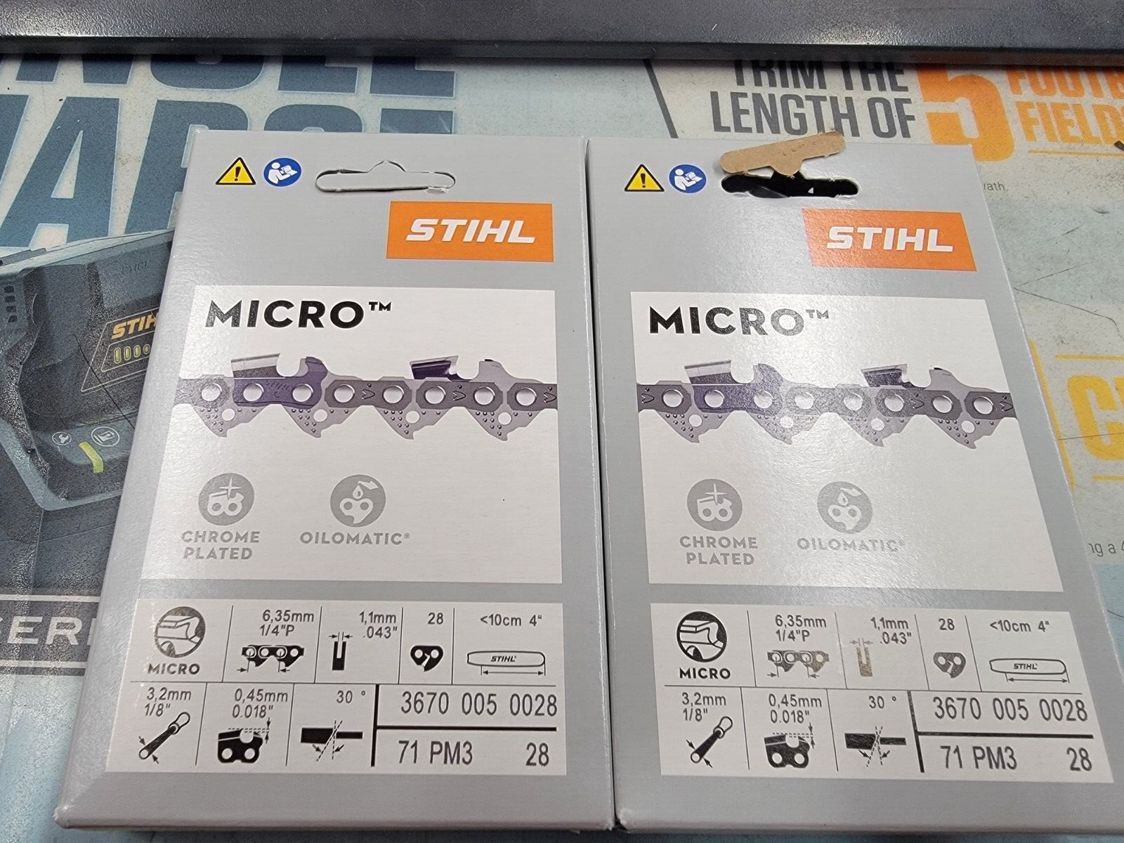 NEW REPLACEMENT (2 PACK) OEM STIHL #3670-005-0028 CHAIN FITS GTA26 PRUNER