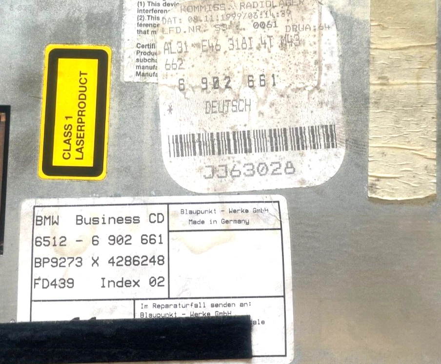 gebr. BMW E46 Radio 6902661 6512-6902661 #1094 - Bild 3 von 4